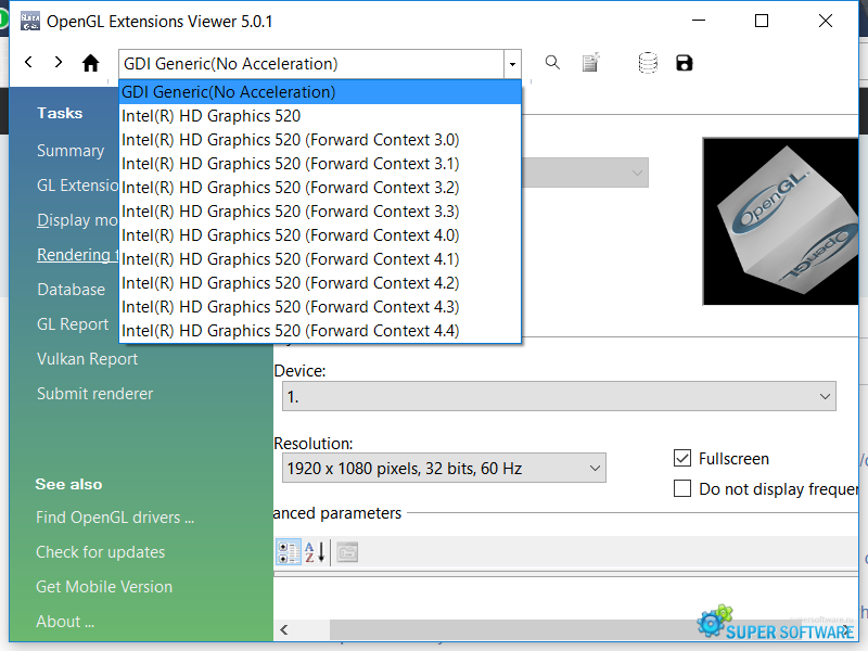 opengl extensions viewer windows 10 64 bit