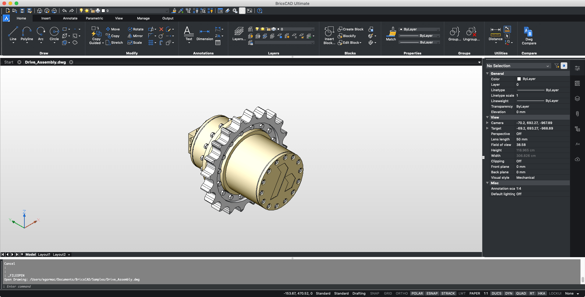 Скриншот BricsCAD Скриншот BricsCAD