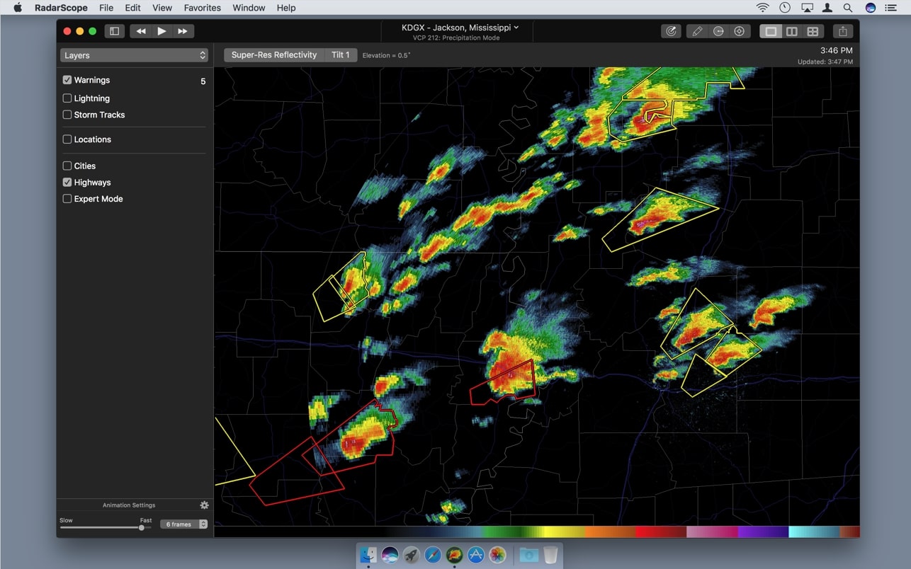 Скриншот RadarScope Скриншот RadarScope
