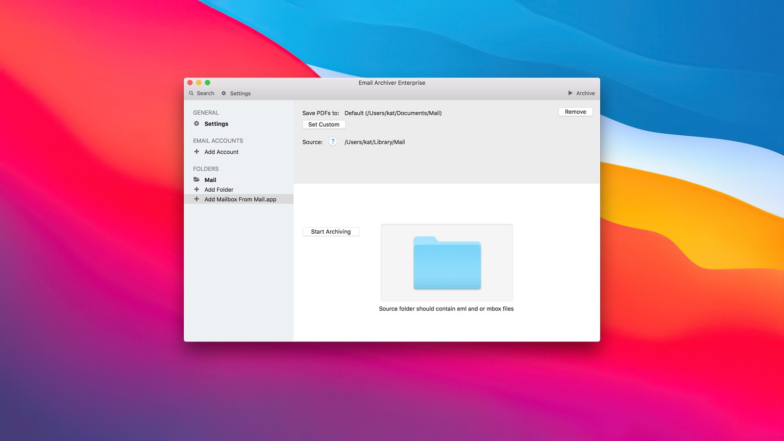 Скриншот Email Archiver Enterprise Скриншот Email Archiver Enterprise