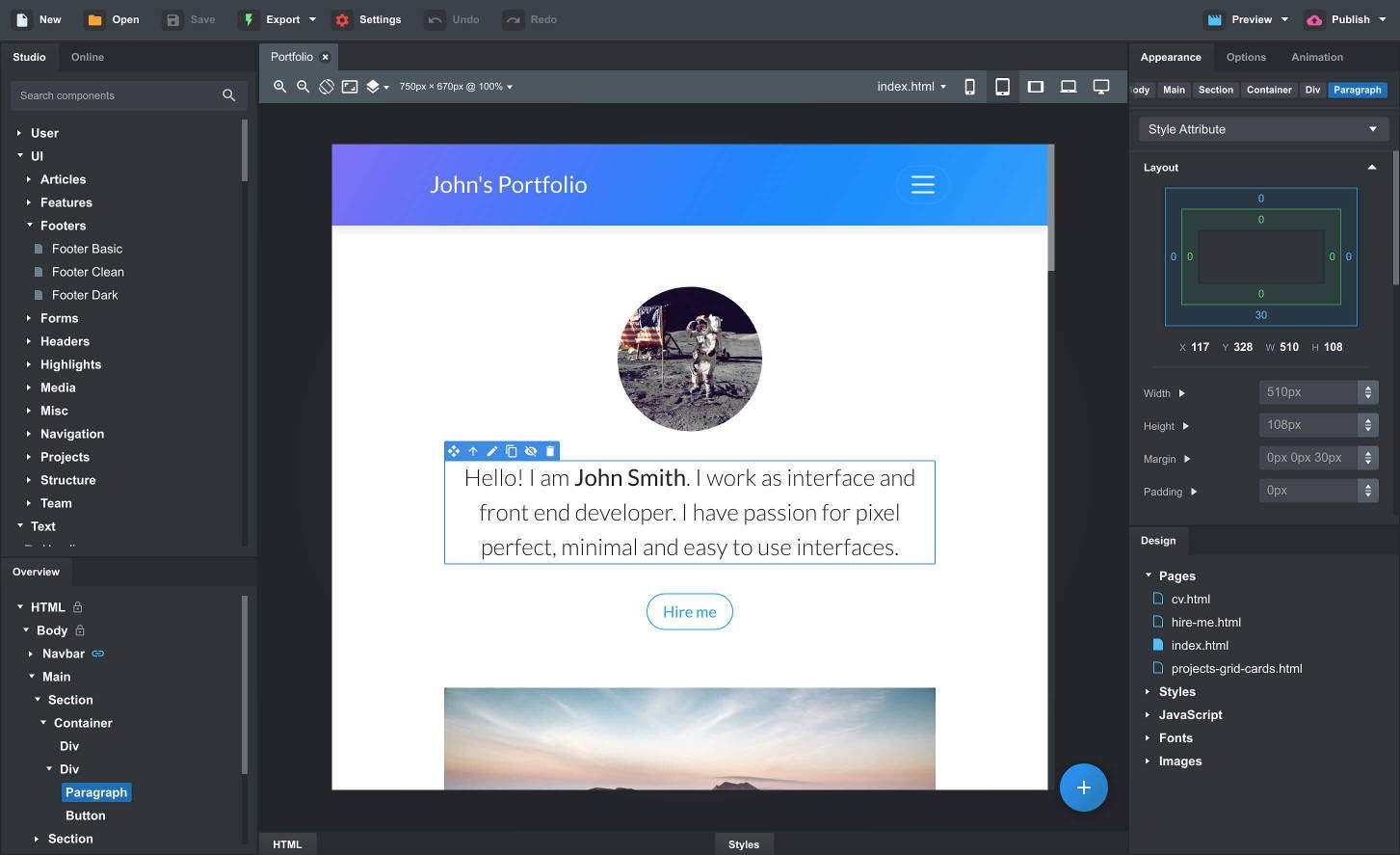 Скриншот Bootstrap Studio Скриншот Bootstrap Studio