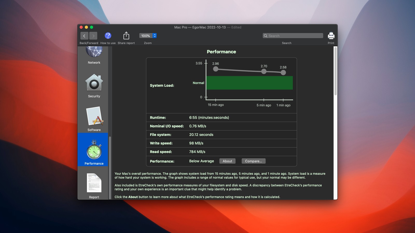 Скриншот EtreCheck Pro Скриншот EtreCheck Pro