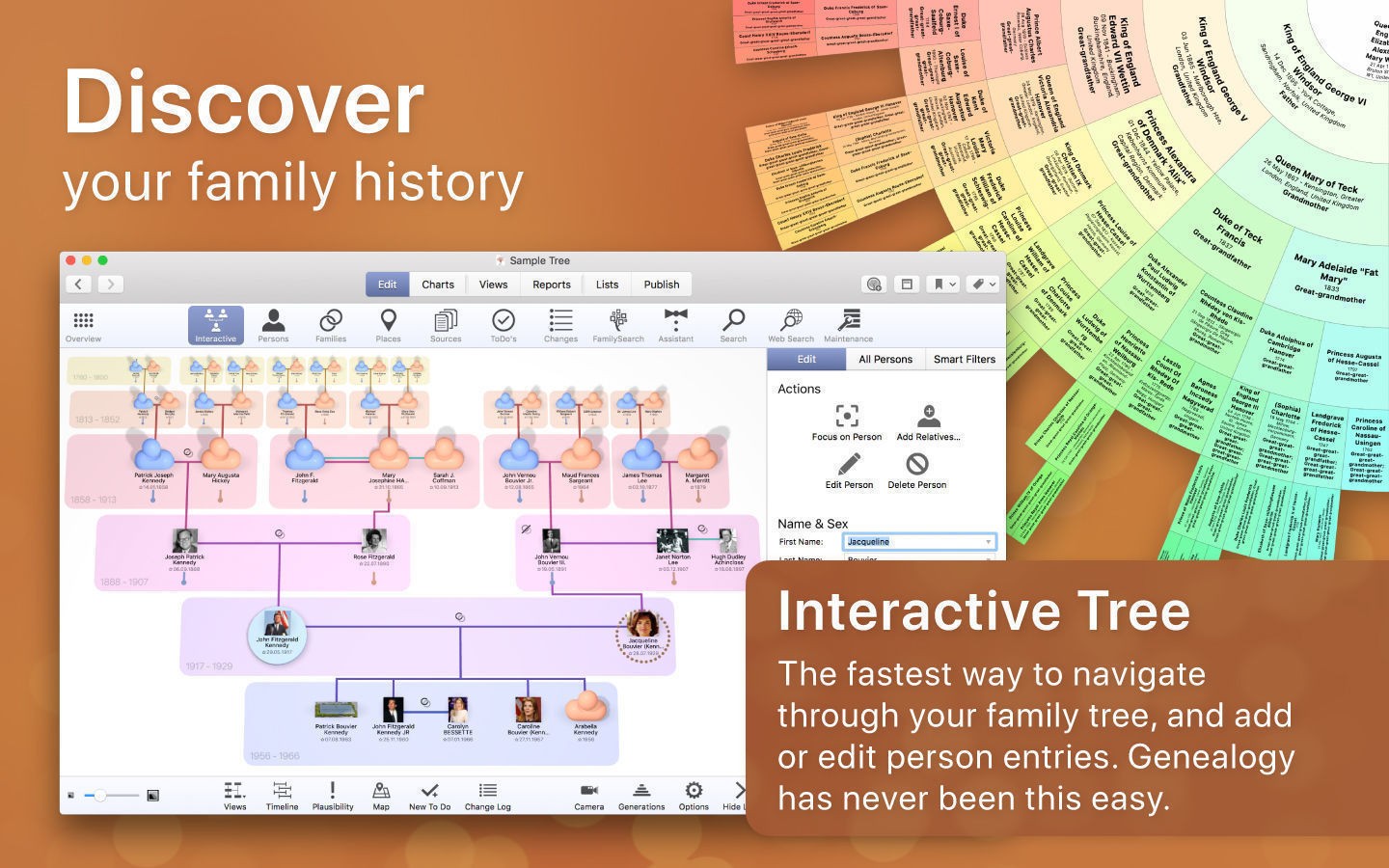Скриншот MacFamilyTree 10 Скриншот MacFamilyTree 10