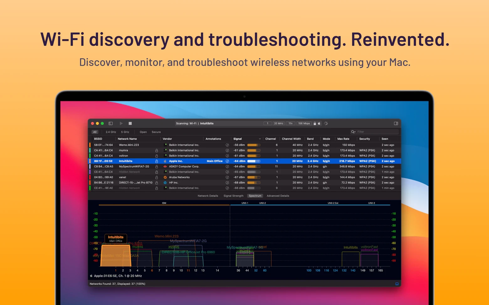 Скриншот WiFi Explorer Pro 3 Скриншот WiFi Explorer Pro 3