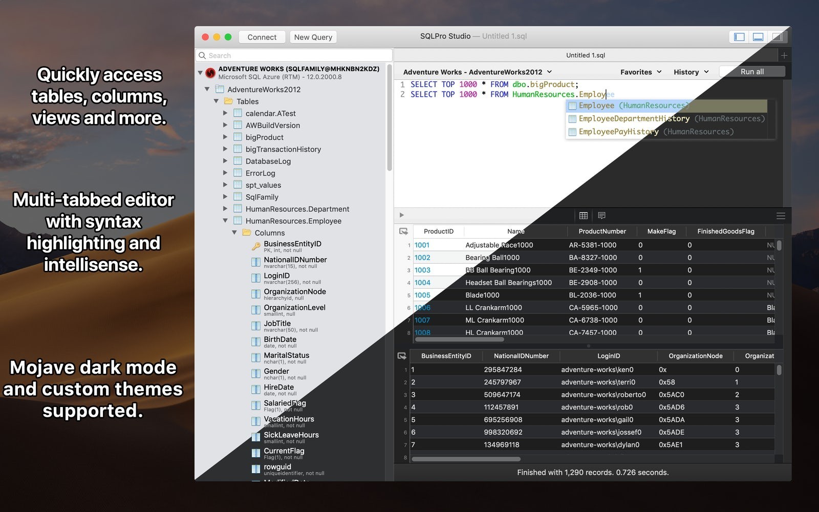 Скриншот SQLPro Studio Скриншот SQLPro Studio