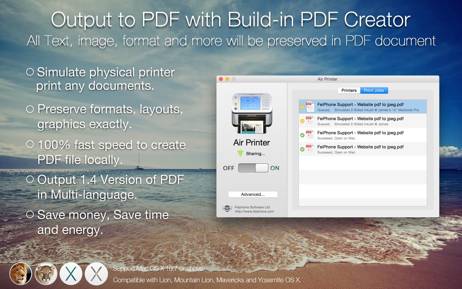 Скриншот Air Printer - Printer Server Скриншот Air Printer - Printer Server