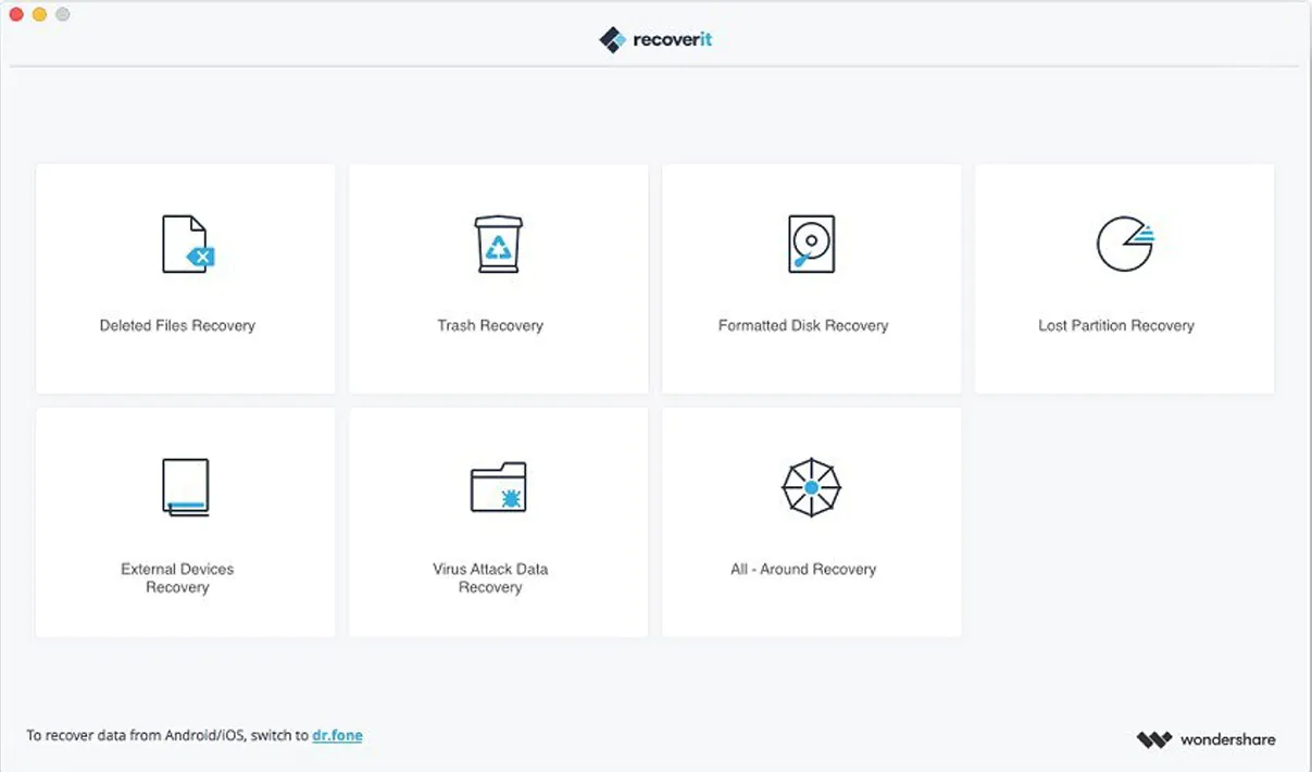 Скриншот Wondershare Recoverit Скриншот Wondershare Recoverit