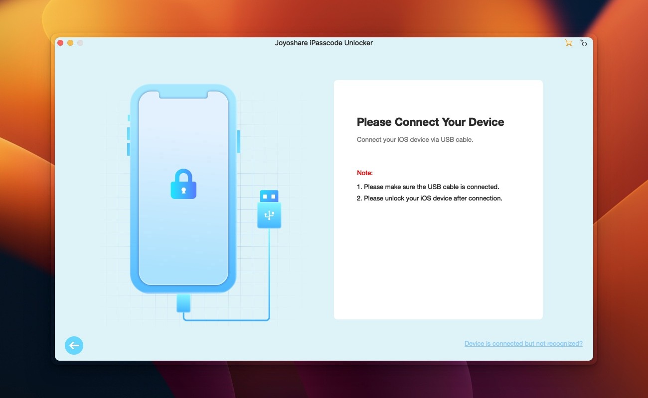 Скриншот Joyoshare iPasscode Unlocker Скриншот Joyoshare iPasscode Unlocker