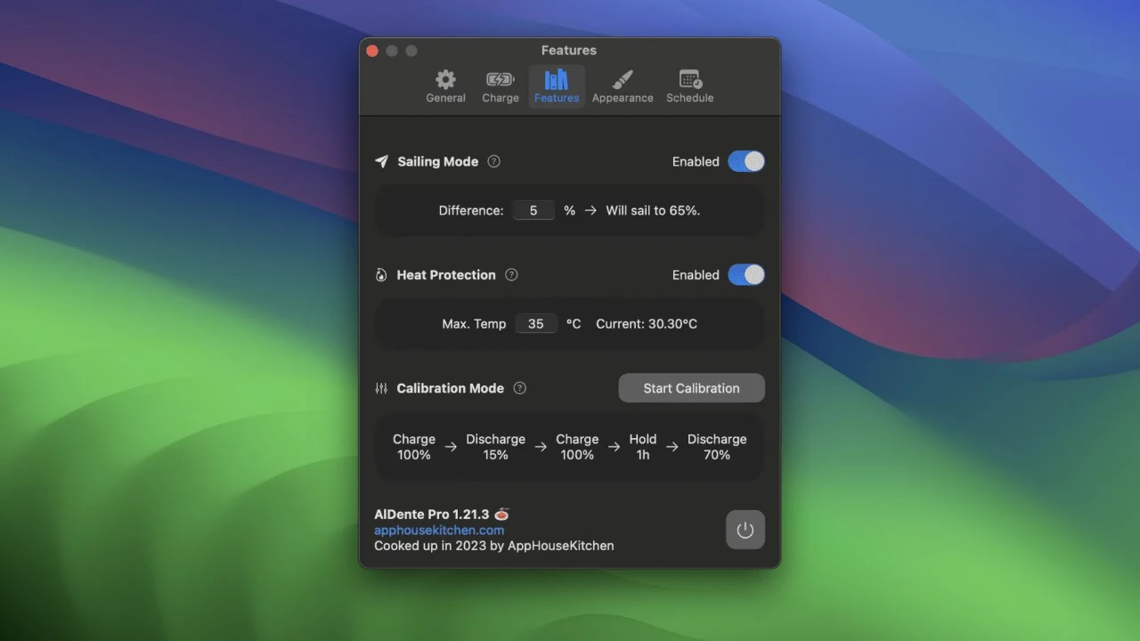 Скриншот AlDente Pro Скриншот AlDente Pro